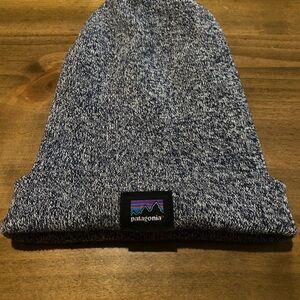 Patagonia Blue-Gray Knit Beanie